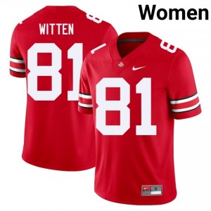 Damarion Witten #81 Scarlet Women Stitch Jersey | Iconic OSU Player Football Gear 52105833