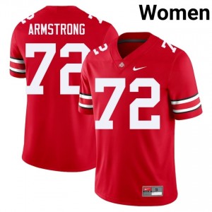 Deontae Armstrong #72 Scarlet Women Embroidery Jersey | Elite Thread OSU College Football Gear 67842115