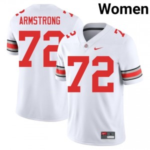 Buckeyes Deontae Armstrong #72 White Women NCAA Jersey | Exclusive Stitched Football Uniform 54675450
