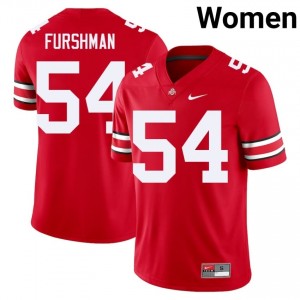 Dylan Furshman #54 Scarlet Women Stitched Jersey | Essential OSU University Football Gear 99439016