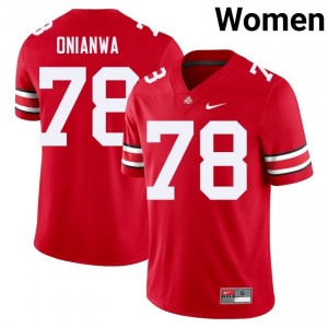 Ethan Onianwa #78 Scarlet Women Stitched Jersey | Essential OSU NCAA Football Gear 24671431