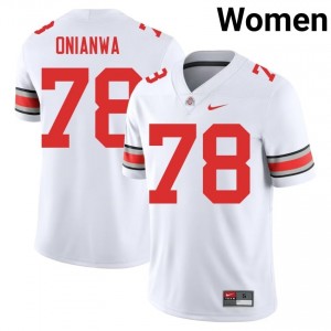 Buckeyes Ethan Onianwa #78 White Women Player Jersey | Stitch Football Uniform 49348550
