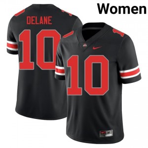 Faheem Delane #10 Black Women Embroidery Jersey | Exclusive Ohio State High School Football Gear 94921647