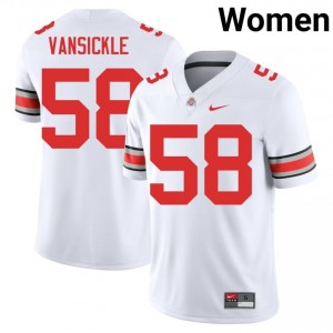 Buckeyes Gabe VanSickle #58 White Women College Jersey | Gameday Embroidery Football Uniform 55781550