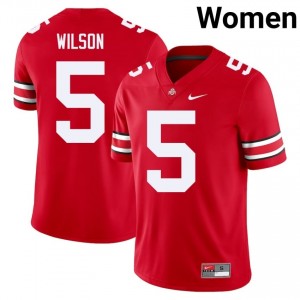 Garrett Wilson #5 Scarlet Women Stitched Jersey | OSU University Football Gear 53658904