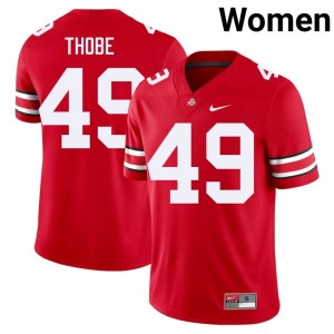 Gavin Thobe #49 Scarlet Women Stitch Jersey | Premium OSU Player Football Gear 39021987