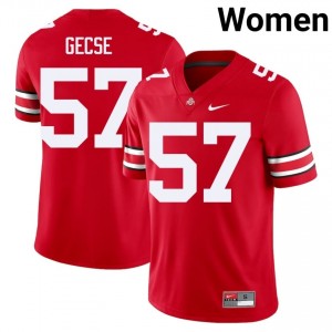 Ian Gecse #57 Scarlet Women Embroidery Jersey | Officially Licensed OSU High School Football Gear 25238726