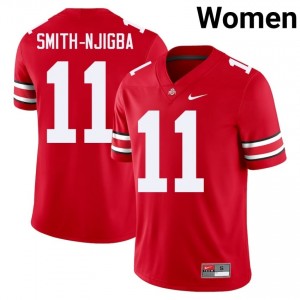 Jaxon Smith-Njigba #11 Scarlet Women Stitched Jersey | Elite Thread OSU University Football Gear 26010274