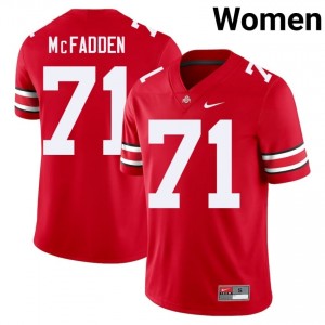 Jayvon McFadden #71 Scarlet Women Embroidery Jersey | Iconic OSU College Football Gear 52231634