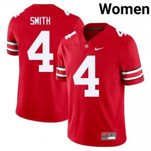 Jeremiah Smith #4 Scarlet Women Stitched Jersey | OSU NCAA Football Gear 65665948