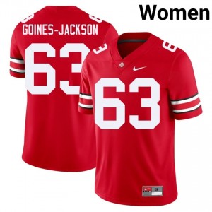 Julian Goines-Jackson #63 Scarlet Women Embroidery Jersey | Classic OSU College Football Gear 16729991