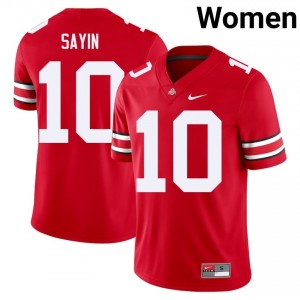 Julian Sayin #10 Scarlet Women Stitched Jersey | Classic OSU University Football Gear 11435628