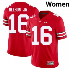 Keenan Nelson Jr. #16 Scarlet Women Embroidery Jersey | Durable OSU High School Football Gear 12354087