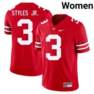 Lorenzo Styles Jr. #3 Scarlet Women Stitch Jersey | Essential OSU Player Football Gear 83353454