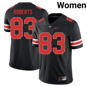 Nate Roberts #83 Black Women Stitched Jersey | Authentic Ohio State University Football Gear 40691360