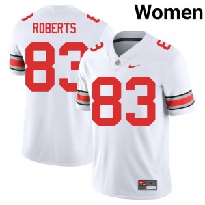 Buckeyes Nate Roberts #83 White Women Player Jersey | Gameday Stitch Football Uniform 96978828