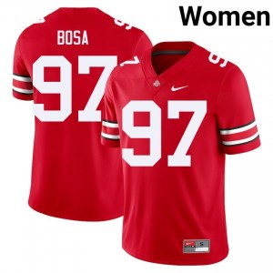 Nick Bosa #97 Scarlet Women Embroidery Jersey | Classic OSU College Football Gear 50807173