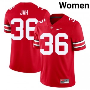 Omar Jah #36 Scarlet Women Embroidery Jersey | Pro-Grade OSU College Football Gear 83281506