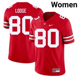 Shawn Lodge #80 Scarlet Women Stitched Jersey | Durable OSU NCAA Football Gear 86836708