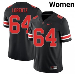 Simon Lorentz #64 Black Women Stitched Jersey | Moisture Wicking Ohio State University Football Gear 35100253