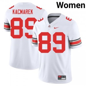 Buckeyes Will Kacmarek #89 White Women University Jersey | Durable Stitched Football Uniform 68851328