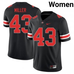 Amar'e Miller #43 Black Women Stitched Jersey | Classic Ohio State University Football Gear 63525532