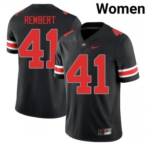 Braxton Rembert #41 Black Women Embroidery Jersey | Pro-Grade Ohio State High School Football Gear 14413848