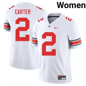 Buckeyes Cris Carter #2 White Women NCAA Jersey | Exclusive Stitched Football Uniform 81686460