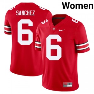 Devin Sanchez #6 Scarlet Women Embroidery Jersey | Essential OSU College Football Gear 61661424