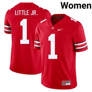 Earl Little Jr. #1 Scarlet Women Embroidery Jersey | Fresh OSU High School Football Gear 78095575