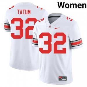 Buckeyes Jack Tatum #32 White Women University Jersey | Stitched Football Uniform 57420486
