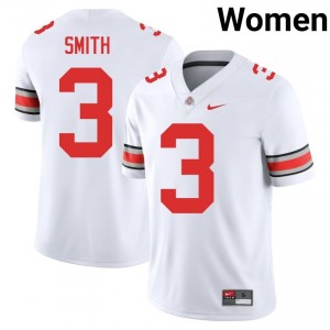 Buckeyes James Smith #3 White Women University Jersey | Classic Stitched Football Uniform 49541823