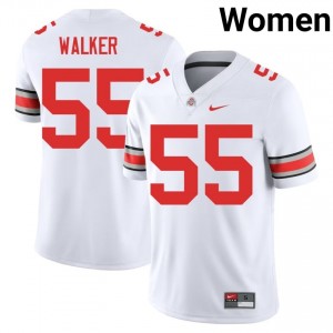 Buckeyes John Walker #55 White Women Player Jersey | Elite Stitch Football Uniform 40968199