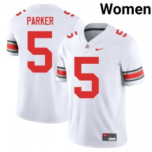 Buckeyes Kyle Parker #5 White Women NCAA Jersey | Iconic Stitched Football Uniform 60043088