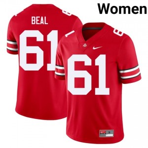 Landon Beal #61 Scarlet Women Embroidery Jersey | Fresh OSU College Football Gear 10295129