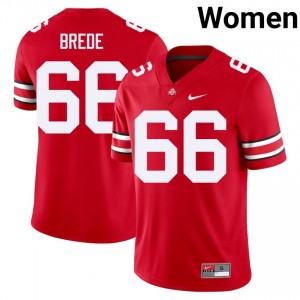Landry Brede #66 Scarlet Women Embroidery Jersey | Genuine OSU College Football Gear 72052446