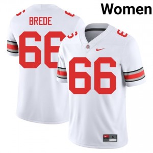 Buckeyes Landry Brede #66 White Women NCAA Jersey | Elite Stitched Football Uniform 30411811