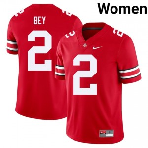 Legend Bey #2 Scarlet Women Stitch Jersey | Pro Cut OSU Player Football Gear 30849797