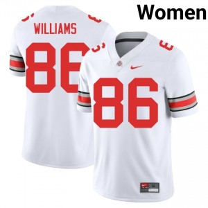 Buckeyes Mason Williams #86 White Women Player Jersey | Premium Stitch Football Uniform 39728491