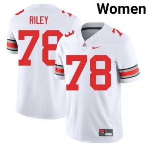 Buckeyes Max Riley #78 White Women University Jersey | Elite Thread Stitched Football Uniform 71099659