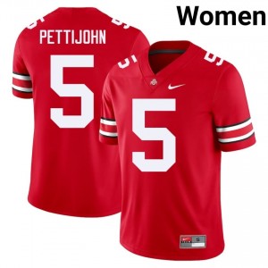 Riley Pettijohn #5 Scarlet Women Stitched Jersey | Iconic OSU University Football Gear 49646311