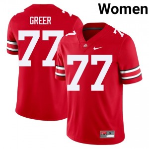 Sam Greer #77 Scarlet Women Stitch Jersey | OSU Player Football Gear 45407658