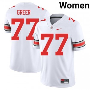 Buckeyes Sam Greer #77 White Women High School Jersey | Fresh Embroidery Football Uniform 73513327