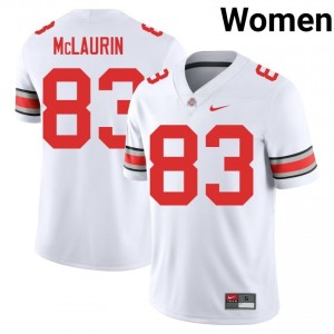 Buckeyes Terry McLaurin #83 White Women High School Jersey | Moisture Wicking Embroidery Football Uniform 45540411