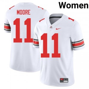 Buckeyes Terry Moore #11 White Women University Jersey | Elite Stitched Football Uniform 66622245