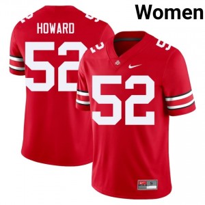 Ty Howard #52 Scarlet Women Embroidery Jersey | Licensed OSU High School Football Gear 35129967
