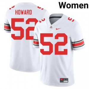Buckeyes Ty Howard #52 White Women University Jersey | Gameday Stitched Football Uniform 54689726