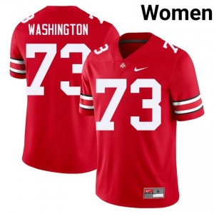 Vasean Washington #73 Scarlet Women Embroidery Jersey | Durable OSU High School Football Gear 80180498