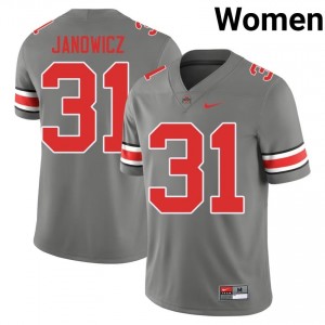 Grey #31 Vic Janowicz Women Stitched Jersey | Ohio State Buckeyes Exclusive NCAA Football Edition 85916340