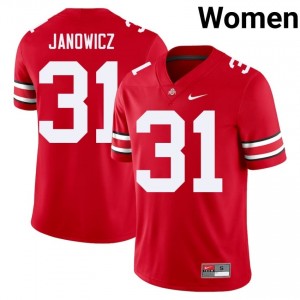 Vic Janowicz #31 Scarlet Women Stitched Jersey | Limited OSU University Football Gear 28176990